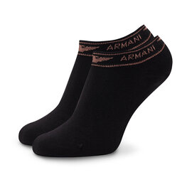 

Набір з 2 пар низьких жіночих шкарпеток Emporio Armani 292307 2F225 00020 Nero, Чорний