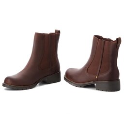 

Челсі Clarks Orinoco Hot 261381714 Tan Warmlined Leather, Бордовий