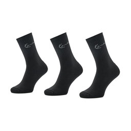 Karl Kani Zestaw 3 par wysokich skarpet męskich Karl Kani Signature 3003749 Black