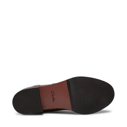 

Ботильйони Clarks Hamble Buckle 261510114 Dark Tan Leather, Коричневий