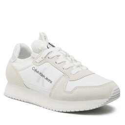 Calvin Klein Jeans Sneakers Calvin Klein Jeans Runner Sock Laceup Ny-Lth W YW0YW00840 White/Ivory 0K7