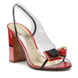 Azurée Sandalen Azurée Madere 9DR Vernis Noir/Vernis Rouge/Motif Rouge