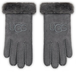 Ugg Dámské rukavice Ugg W Sheepskin Embroider Glove 20931 Metal