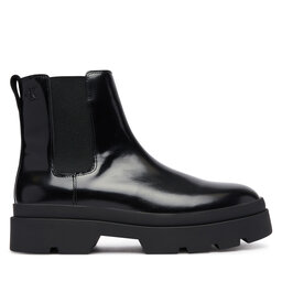 Calvin Klein Klassische Stiefeletten Calvin Klein Lugged Chelsea Boot Matt Lth HM0HM02445 Schwarz