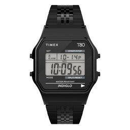 Timex Ročna ura Timex T80 TW2R79400 Black/Black