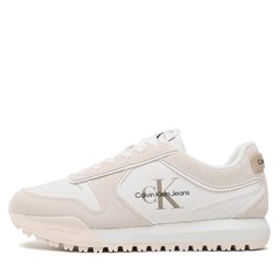

Снікерcи Calvin Klein Jeans Toothy Runner Irregular Lines YM0YM00624 White/Ancinet White 0LA, Білий