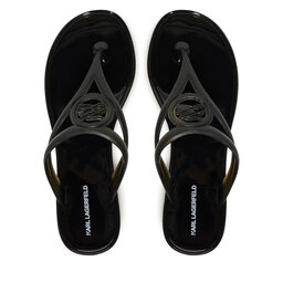 KARL LAGERFELD Šlepetės per pirštą KARL LAGERFELD Jelly Thong KL80007A Juoda