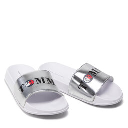 

Шльопанці Tommy Hilfiger Smile Print Pool Slide T3A0-32194-1367 S Silver 904, Срібний