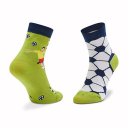 

Високі дитячі шкарпетки Todo Socks Football Time Multicolor, Зелений
