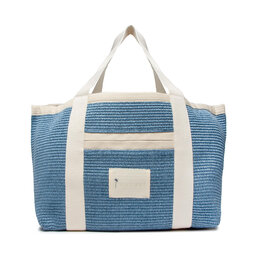 Manebi Τσάντα Manebi Tote Bag O 2.7 At Indigo Raffia