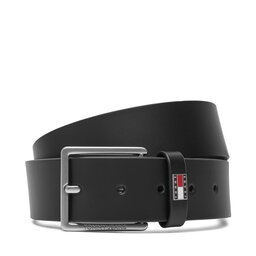 Tommy Jeans Мъжки колан Tommy Jeans Tjm Flag Leather 4.0 AM0AM13416 Черен