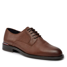 Tommy Hilfiger Halbschuhe Tommy Hilfiger Core Rwb Hilfiger T Lth Shoe FM0FM04901 Winter Cognac GVI