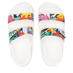 

Шльопанці Crocs Classic Crocs Retro 207856 Blanc/Multi Rayures, Білий