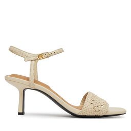 Tommy Hilfiger Sandale Tommy Hilfiger Crochet Lthr Kitten Sandal FW0FW08587 Bež