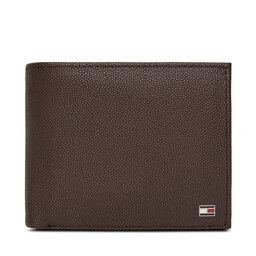Tommy Hilfiger Duży Portfel Męski Tommy Hilfiger Th Flag Cc Flap And Coin AM0AM13520 Brązowy
