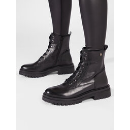 Geox Schnürstiefeletten Geox D Iridea C D16HRC 00043 C9999 Schwarz