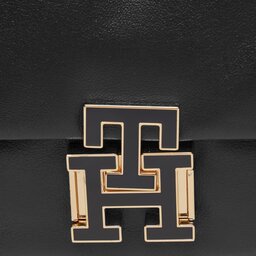 

Сумка Tommy Hilfiger Pushlock Leather Shoulder Bag AW0AW15685 Black BDS, Чорний
