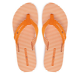 Tommy Hilfiger Zehentrenner Tommy Hilfiger Th Ithaca Stripe Summer Sandal FW0FW09192 Orange