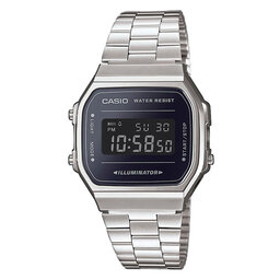 Casio Zegarek Casio Vintage A168WEM-1EF Srebrny