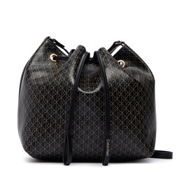 Calvin Klein Handtasche Calvin Klein Emblem Aop Drawstring Bucket LV04F3785G Schwarz