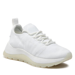 Calvin Klein Sneakersy Calvin Klein 2 Piece Sole Lace-Up-Knit HW0HW01337 Ck White YAF