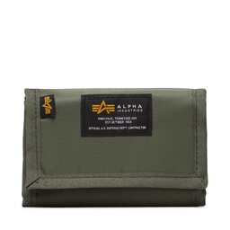 Alpha Industries Cartera grande para hombre Alpha Industries Crew Wallet 196928 Sage/Green 01