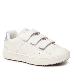 Geox Сникърси Geox J Silenex Girl J15DWB0BCSDC1Z0J M White/Iridescent
