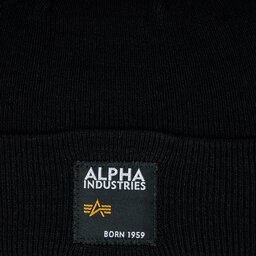 

Шапкa Alpha Industries Label Beanie 118934 Black 03, Чорний
