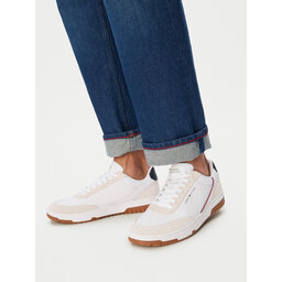 Tommy Hilfiger Sneakers Tommy Hilfiger Th Basket Core Leather Suede Mix FM0FM05881 Weiß