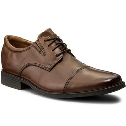 Clarks Lågskor Clarks Tilden Cap 261300967 Dark Tan Leather