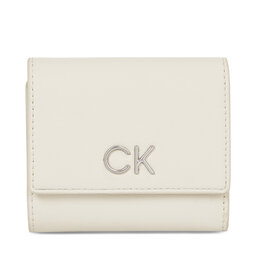 Calvin Klein Portafoglio da donna Calvin Klein Re-Lock Trifold Xs K60K611094 Dk Ecru PC4