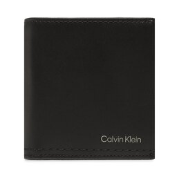 Calvin Klein Малък мъжки портфейл Calvin Klein Duo Stitch Trifold 6cc W/Coin K50K510324 BAX