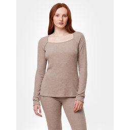 Triumph Triumph Pizsama felső Thermal MyWear Top LSL 10216551 Bézs Regular Fit