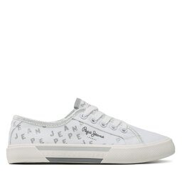 Pepe Jeans Tenisówki Pepe Jeans Brady Shine G PGS30562 Biały
