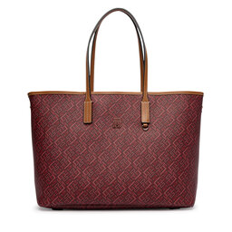 Tommy Hilfiger Handtasche Tommy Hilfiger Th Monoplay Tote Le AW0AW17416 Dunkelrot