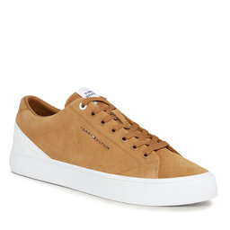 Tommy Hilfiger Sneakersy Tommy Hilfiger Th Hi Vulc Core Low Suede FM0FM04817 Desert Khaki GWJ