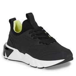 Calvin Klein Сникърси Calvin Klein Low Top Lace Up Lth HM0HM00317 Black/Lime Citrus 0GQ