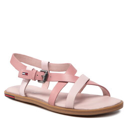Tommy Jeans Sandały Tommy Jeans Leather Sandal EN0EN01809 Triple Rose 0JW