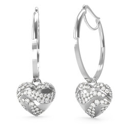 Guess Fülbevaló Guess JUBE04 505JW Ezüst