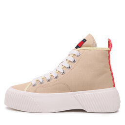 

Снікерcи Tommy Jeans Vulc Plat. Canvas Mc EN0EN02091 Trench AB4, Бежевий