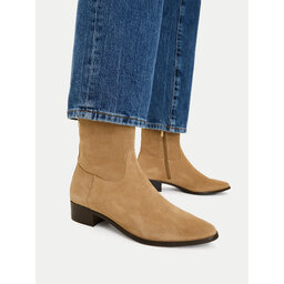 Tommy Hilfiger Stiefeletten Tommy Hilfiger Suede Ankle Boot W Zip FW0FW09922 Beige