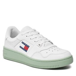 Tommy Jeans Sneakers Tommy Jeans Tjw Retro Basket Ess EN0EN02505 White / Jadestone Green 0K8
