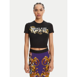 Versace Jeans Couture Versace Jeans Couture Marškinėliai 78HAHC05 Juoda Slim Fit