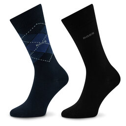 Boss 2 pares de calcetines altos para hombre Boss 50491196 Black 001