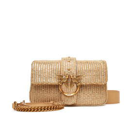 PINKO Torebka PINKO Love One Mini Slouchy Fl PE 25 PLTT 104340 A2CE Złoty