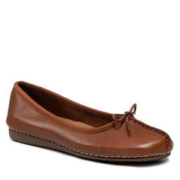 Clarks Baleríny Clarks Freckle Ice 203529304 Dark Tan Lea