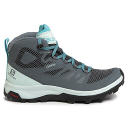 

Трекінгові черевики Salomon Outline Mid Gtx GORE-TEX 409965 20 V0 Stormy Weather/Icy Morn/Bluebird, Сірий