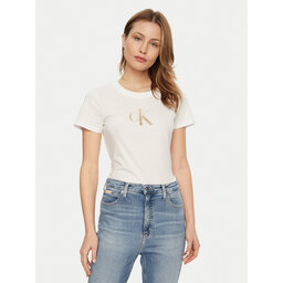 Calvin Klein Jeans Calvin Klein Jeans Marškinėliai Gradient J20J224982 Balta Slim Fit