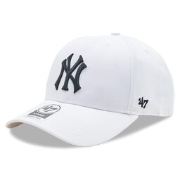 47 Brand Czapka z daszkiem 47 Brand MLB New York Yankees '47 MVP SNAPBACK B-MVPSP17WBP-WHM White