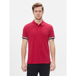 Tommy Hilfiger Tommy Hilfiger Pólóing Monotype Flag MW0MW33585 Piros Slim Fit